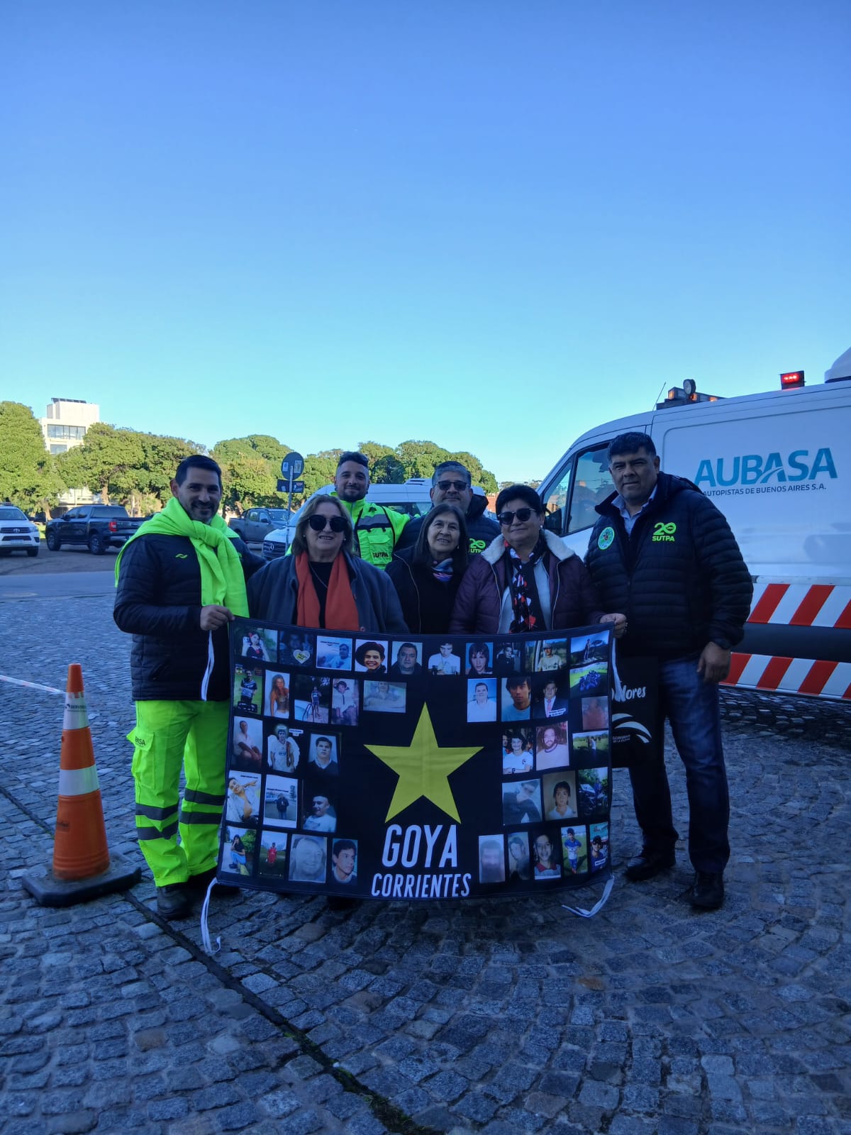 Integrantes de Estrellas Amarillas Goya en un encuentro nacional de seguridad vial